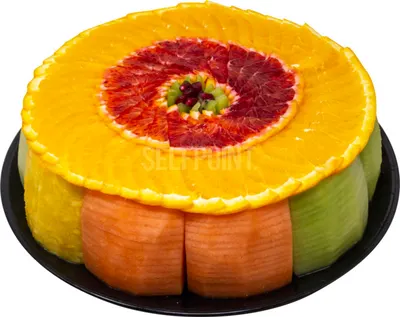 "Fruit Platter Medium Round High 12"""""