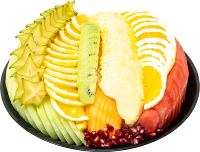 Round Fruit Platter Kiwi Top
