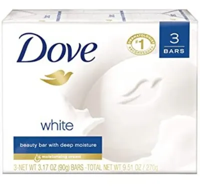 White Soap Bar with Deep Moisture 3 pk