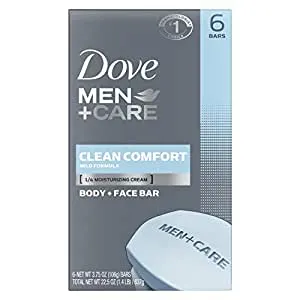 Dove Clean Comfort Body + Face Bar 6 ct