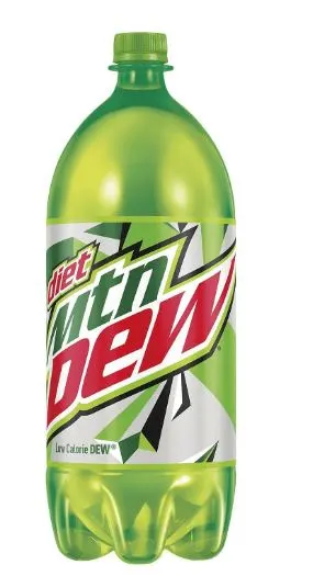 Diet Mountain Dew Low Calorie Soda Bottle