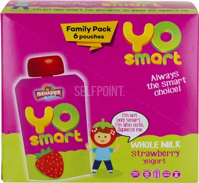 Yo Smart Whole Milk Strawberry Yogurt 6 pk