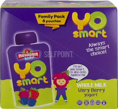 Yo Smart Whole Milk Very Berry Yogurt Pouches 6 ct