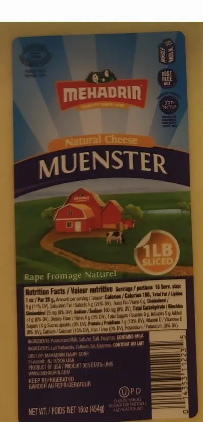 Muenster Cheese Sliced