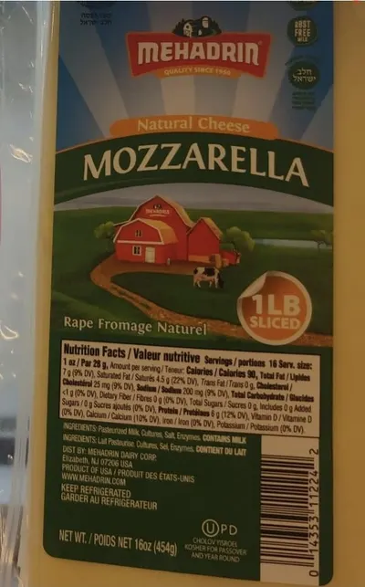 Mozzarella Cheese Sliced