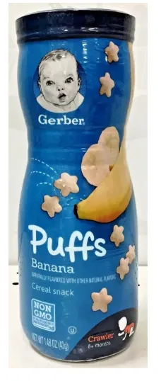 Banana Flavored Puff Snack for Baby