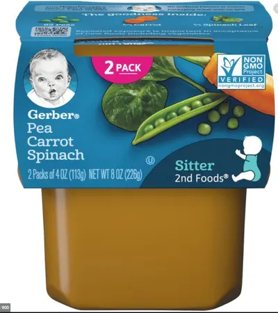 Veggie Power Pea Carrot Spinach Baby Food 2 pk