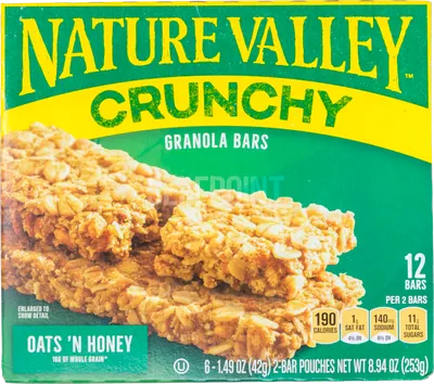 Oats 'n Honey Crunchy Granola Bars 2 Bar Pouches 6 ct