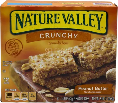 Crunchy  Peanut Butter Granola Bars 2 Bar Pouches 6 ct