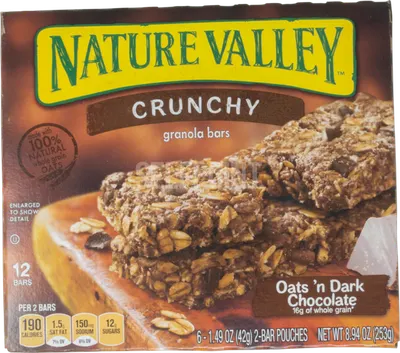 Crunchy Oats 'n Dark Chocolate Granola Bars 6 pk