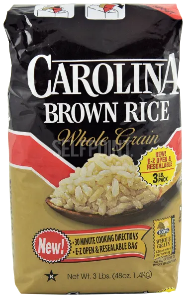Carolina Whole Grain Brown Rice 3 Lb Stand Up Bag