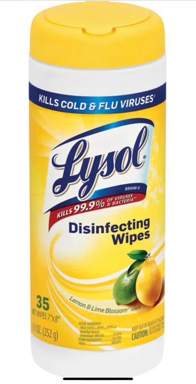 Lemon & Lime Blossom Scent Disinfecting Wipes