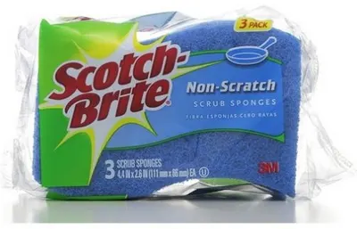 Non Scratch Cleaning Power Scrub Sponges 3 ct