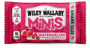 Wiley Wallaby Mini Watermelon Licorice 3.5Z