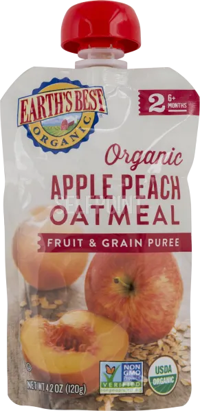 Organic Apple Peach Oatmeal Ages 6m+