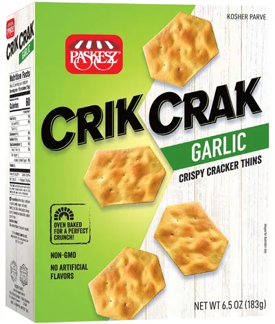 Crik Crak Garlic Crispy Cracker Thins