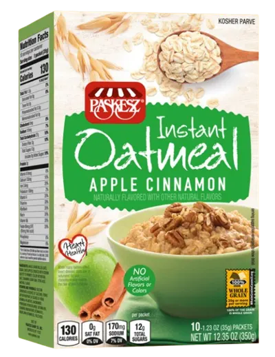 Apple Cinnamon Flavored Instant Oatmeal