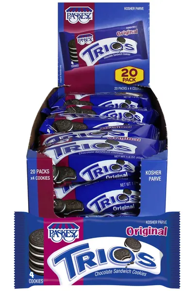 Trios Original Chocolate Sandwich Cookies 4 ct