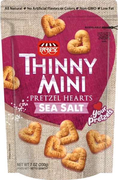 Thinny Mini Pretzel Hearts Sea Salt