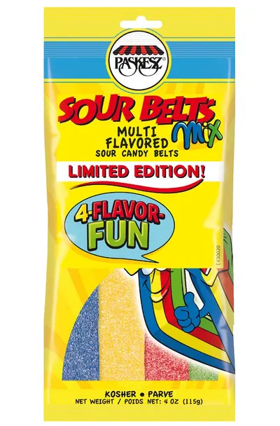 4-Flavor-Fun Multi Flavored Mix Sour Belts