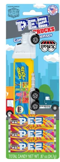 Assorted Fruit Candy & Dispenser Trucks