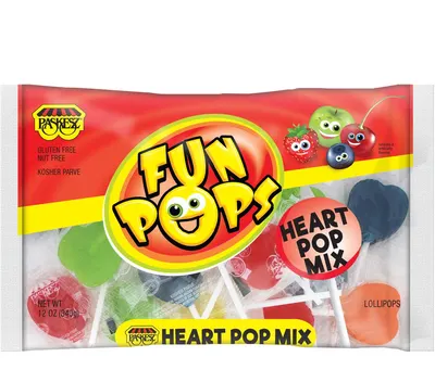 Fun Pops Heart Pop Mix Lollipops