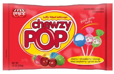 Chewzy Pop Taffy Filled Lollipops
