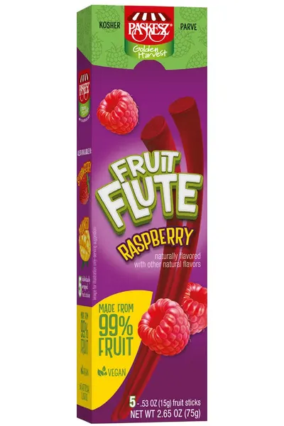 Vegan Fruit Flute Raspberry Candy 5 ct