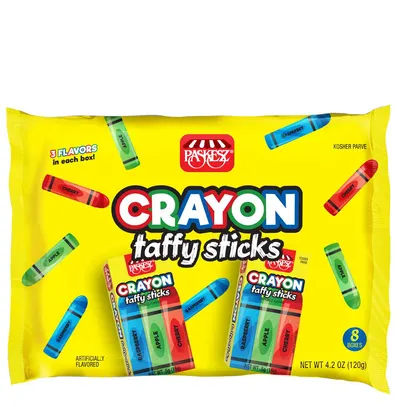 Crayon Taffy Sticks Candies 8 ct