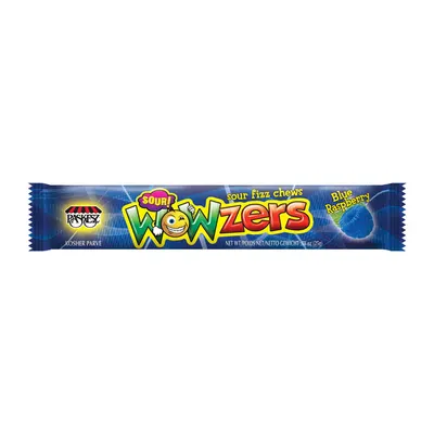 Wowzers Blue Raspberry Sour Fizz Chews