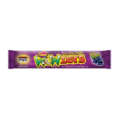 Wowzers Wild Grape Sour Fizz Chews