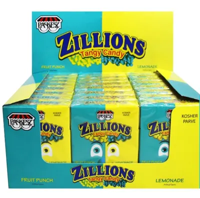 Zillions Tangy Candy in Fruit Punch and Lemonade Flavors