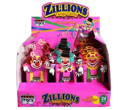 Sour Strawberry Flavor Zillions Tangy Candy