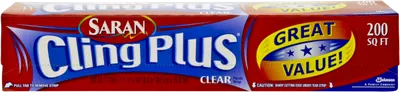 Cling Plus Clear Plastic Wrap