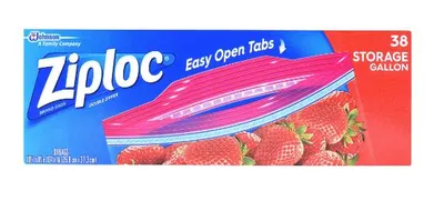 Double Zipper Gallon Size Storage Bags 38 ct