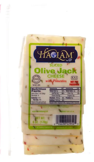 Sliced Olive Jack Cheese with Pimentos
