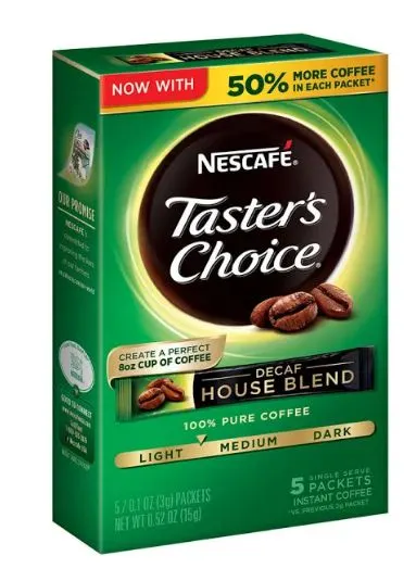 Decaf House Blend Instant Coffee 5 pk