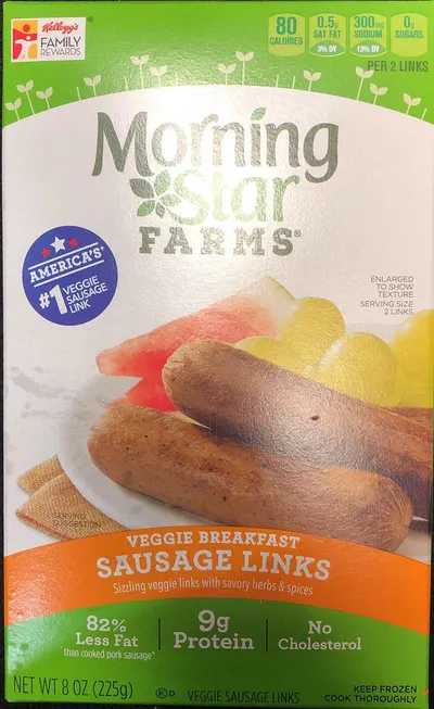 Breakfast Sausage Links 100% Vegetarian