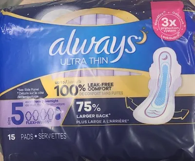 Ultra Thin Pads Heavy Overnight 15 ct