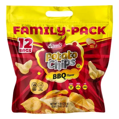 BBQ Flavor Potato Chips Bags 12 ct
