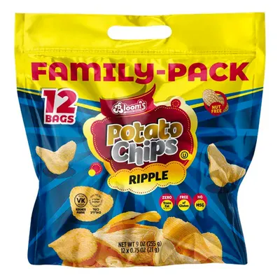 Rippled Potato Chips Family Pack 12 ct