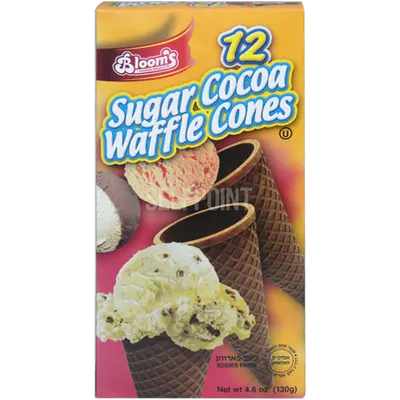 Sugar Cocoa Waffle Cones 12 pk