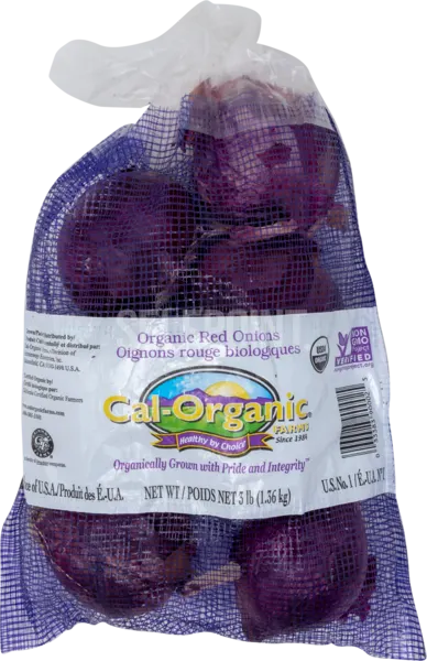 Organic Red Onions Bag