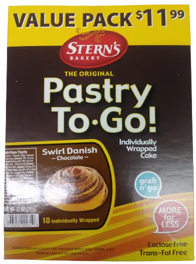 Chocolate Swirl Danish 18 Pk