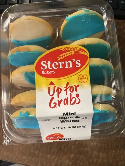 Mini Blue and White Cookies