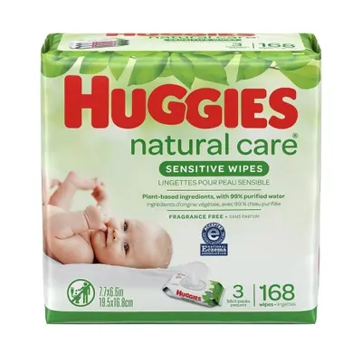 Natural Baby Sensitive Wipes 168 ct