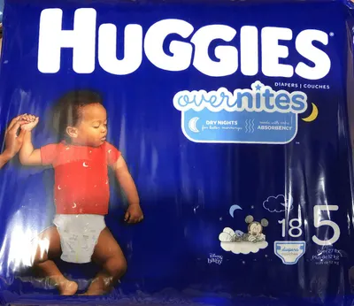 Overnites Size 5 Diapers 18 ct