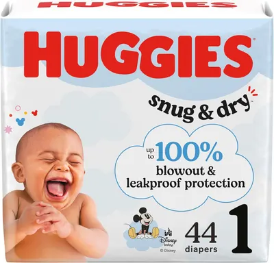Snug & Dry Diapers Size 1 44 ct
