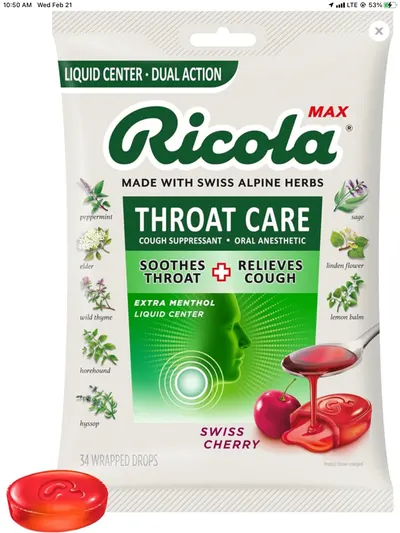 Throat Care Extra Menthol Chewy Drops 34 ct