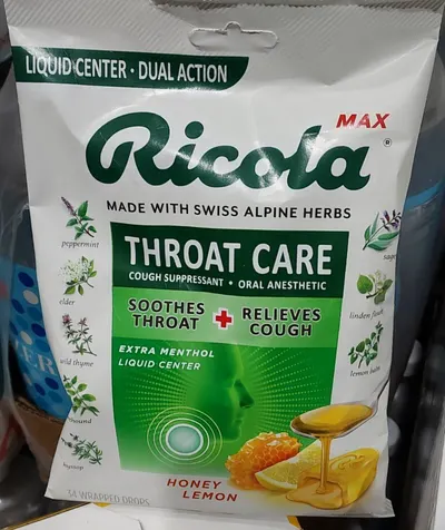 Throat Care Cough Drops  34 ct
